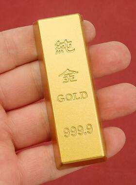 金砖摆件金块创意礼品居家小摆件仿真拍摄道具茶几摆件工艺品