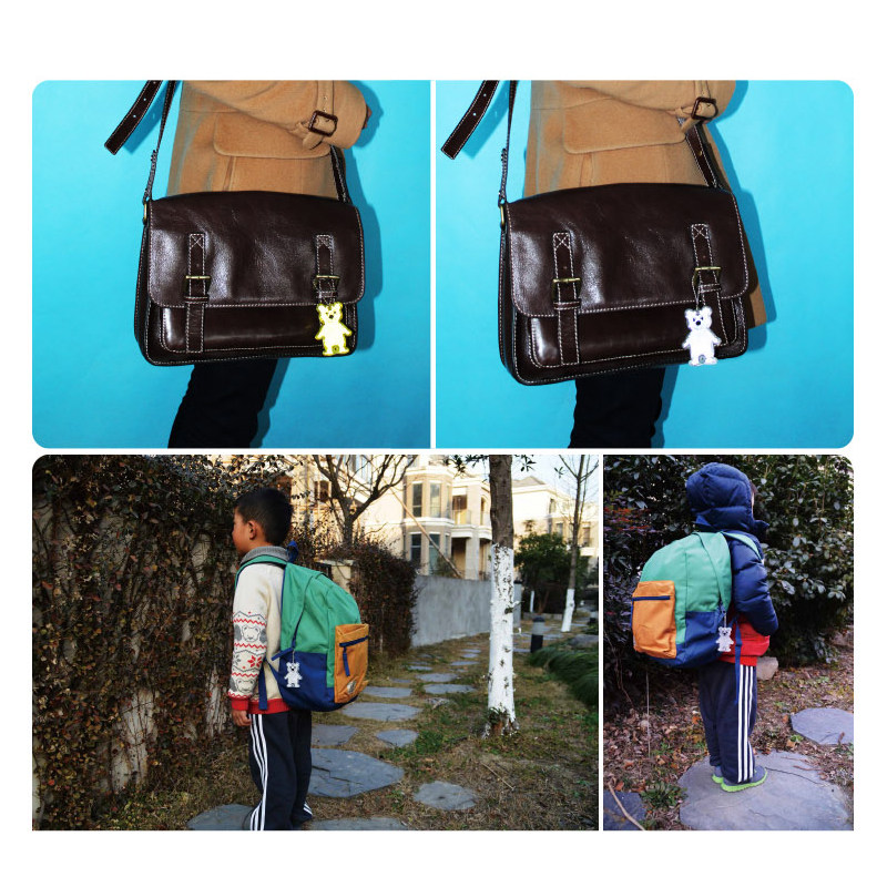 Salzmann/小萨安全标识小熊夜间反光挂件儿童背包钥匙,淘宝优惠券,粉丝福利购,淘宝优惠卷