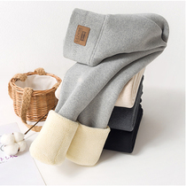 Lamb suede beating underpants woman autumn winter 2023 new outwear plus suede thickened winter warm pure cotton pants cashmere pants