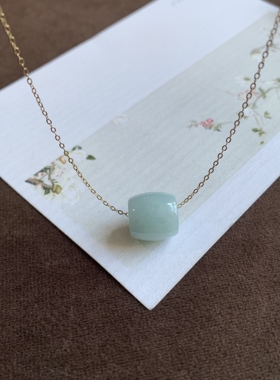 天然翡翠A货路路通冰种桶珠散珠玉石珠子老型桶珠diy手链文玩配珠