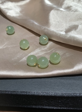 天然和田玉晴水圆珠项链锁骨链吊坠珠子饱满圆润简约大气款