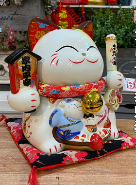 金石工坊家内平安招财猫客厅摆件