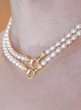 玫瑰的故事天然珍珠项链小米珠无暇精品男士女士同款