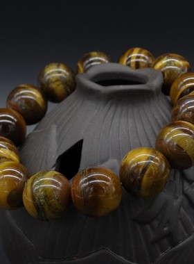 文玩水晶串珠男女款虎眼石手链