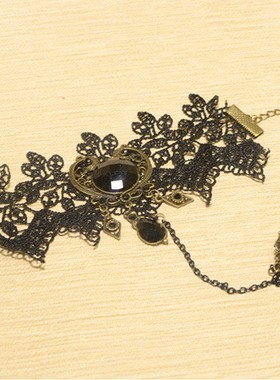 玛丽苏手链ins蕾丝小众设计宝石