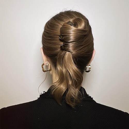 U形小鱼发簪发饰女日常丸子头倒插梳盘头发神器高级感多功能发卡 - 图1