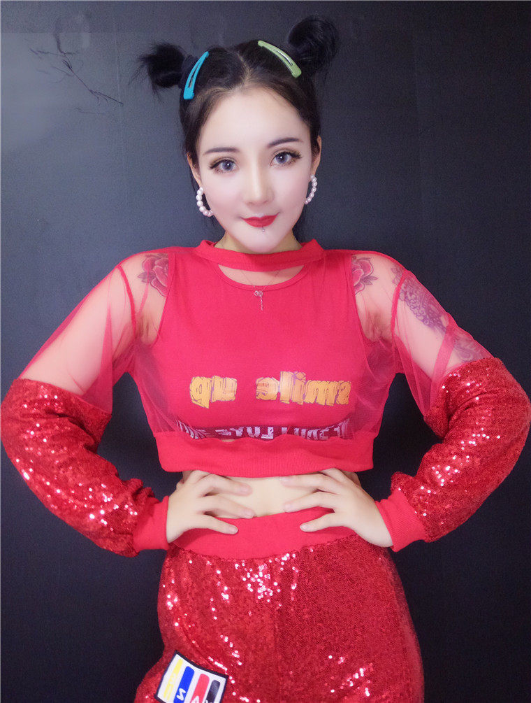 现代新品ds演出服女歌手领舞爵士舞服嘻哈酒吧jazz团队hiphop服装