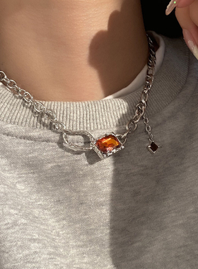 皓石流苏项链女高级感简约冷淡风