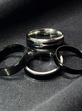 冷谈风钛钢指环男小众设计个性