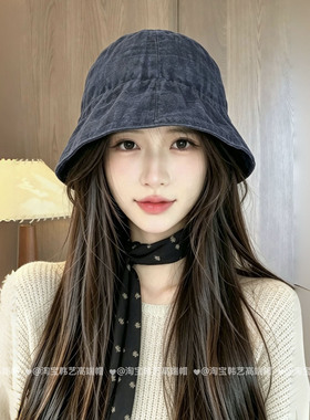 韩系小碎花双面戴渔夫帽女款春秋