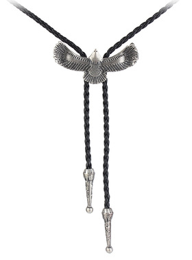 长女生合金老鹰吊坠波洛毛衣链