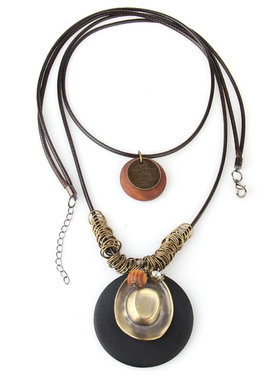 复古多层合金项链女棉麻毛衣链