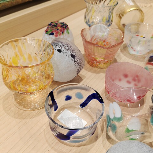 善渊现货日本进口酒具清酒杯酒彩色玻璃小杯皿前菜碟日料板前餐具 - 图2