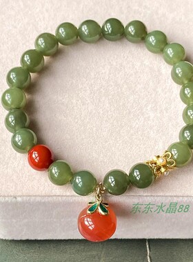 盐源玛瑙桃手串手链