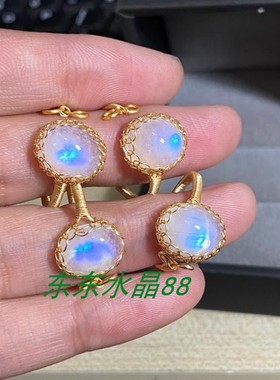 美美哒天然原创款14k月光石绕线