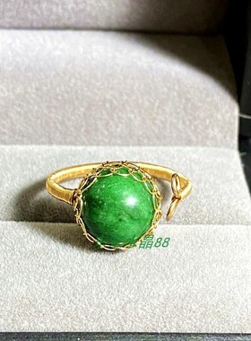 天然原创款14k包金绕线手工网包