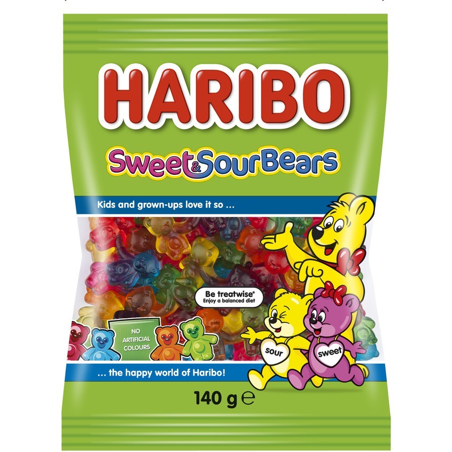 澳洲代购直邮Haribo哈瑞宝Sweet Sour Bears酸甜熊果汁橡皮糖140g - 图3