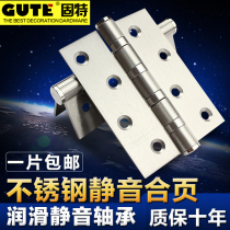 Solid GUTE 4 inch 4 bearings 3 0 thick 304D stainless steel room door hinge foldout flat open hinged door 4430