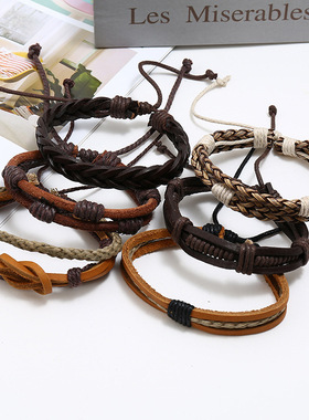 复古ins手工编织手链学生男文艺