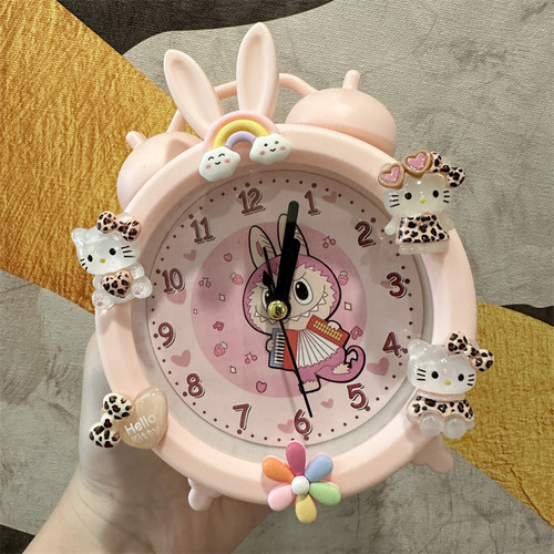 网红儿童闹钟学生专用起床叫醒神器新款卧室台钟桌面可爱摆台时钟 - 图3