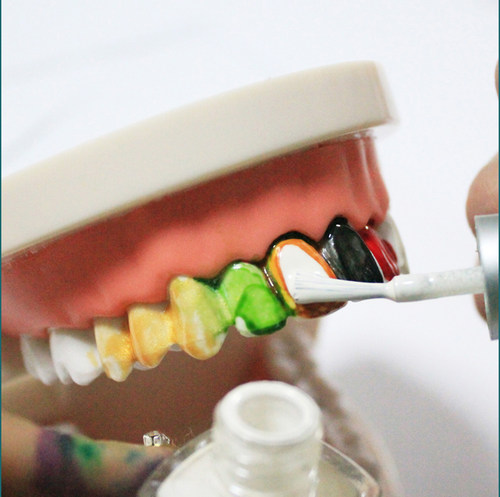 金凤凰牙齿彩绘颜料跨境热卖牙电影电视戏剧万圣节Tooth painting - 图2