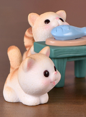 卡通动物树脂模型烘焙蛋糕装饰品