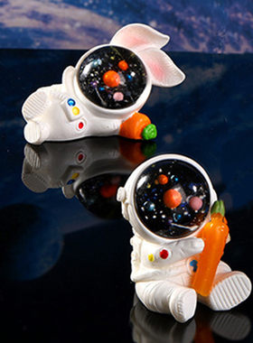 航天系列卡通树脂玩偶微景观装扮