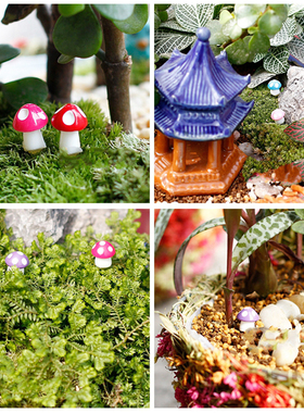 8款迷尔彩色蘑菇树脂摆件DIY材料