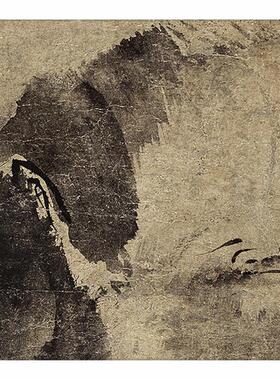 1:1宋梁楷《泼墨仙人图》国画真迹高清艺术m微喷复制宣纸64.3X48.