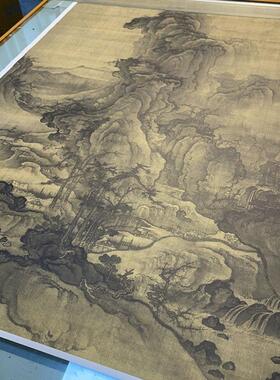 北宋郭熙秋山行旅图宋画山水复制画578l3.2厘米复古风格未装裱