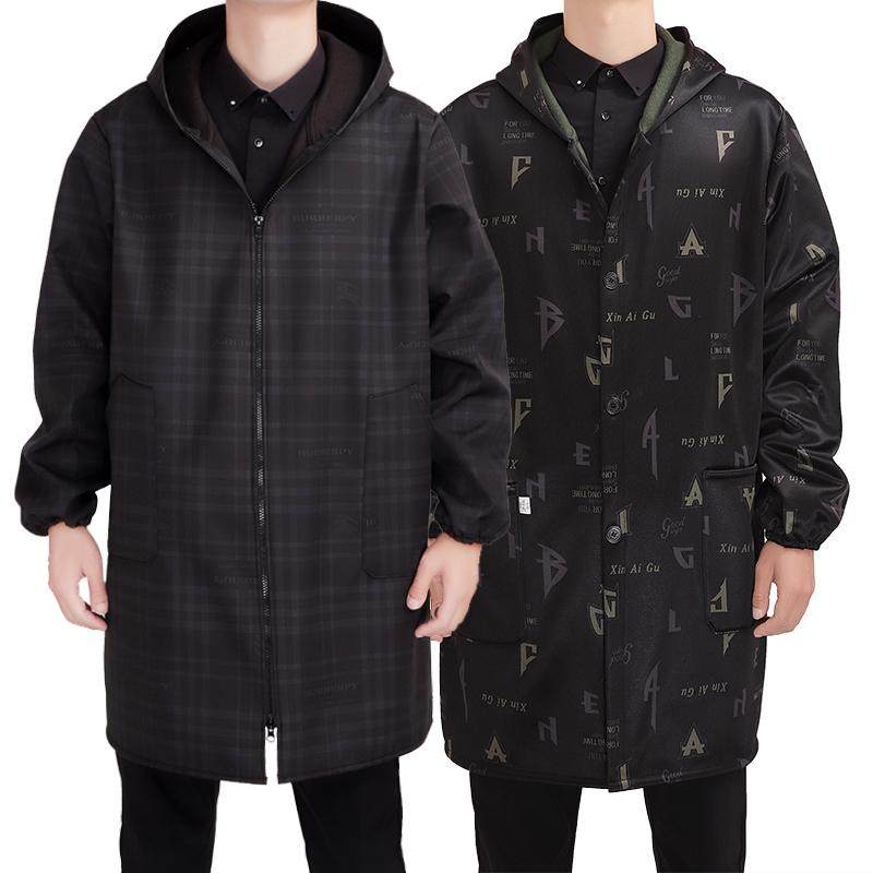 2025新款加肥加绒大褂罩衣耐磨长袖工作服防水油家用围裙干活外套,淘宝优惠券,粉丝福利购,淘宝优惠卷