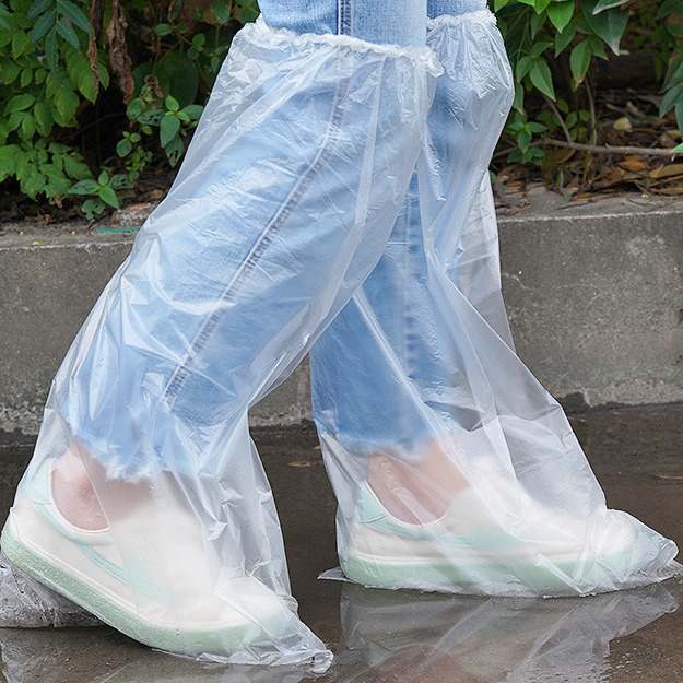 一次性雨鞋鞋套下雨天防水防滑透明塑料室外加厚耐磨隔离脚套防雨 - 图2