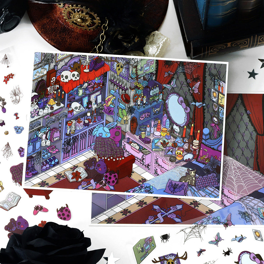 Infeel me我的小屋17+18造景贴纸微缩小屋手工diy解压玩具贴画,淘宝优惠券,粉丝福利购,淘宝优惠卷