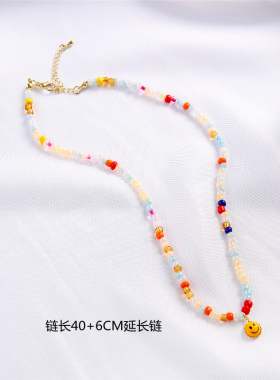 包邮新款学生卡通串珠颈链ins