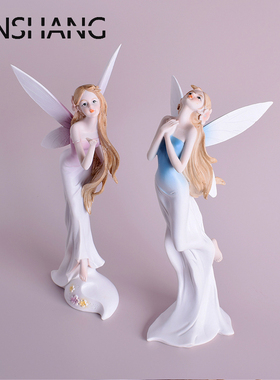 锦上精致彩绘天使摆件