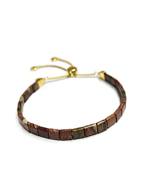 原创毕加索红松石小方块手链小众轻奢女生精致百搭美如画手环好礼