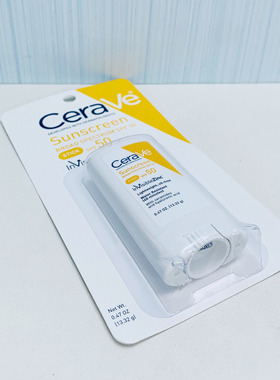 美版适乐肤CeraVe婴幼儿成人纯物理防晒棒神经酰胺玻尿酸spf50