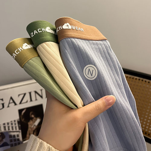 维姆工作室 男士内裤纯棉男款平角裤内裤男生潮流四角裤短裤薄款 - 图1