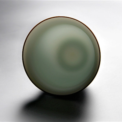 景德镇手绘禅意紫金口青釉品茗杯 纯手绘青花瓷杯子 瓷茶杯 品杯 - 图1