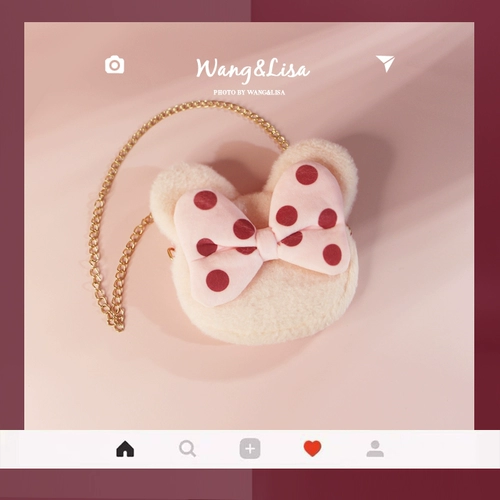 Qingcang New Bow Little Mouse Chain Bag
