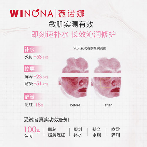 薇诺娜极润保湿面膜2.0 深层补水滋润舒缓舒敏修护敏感肌学生夏季 - 图3
