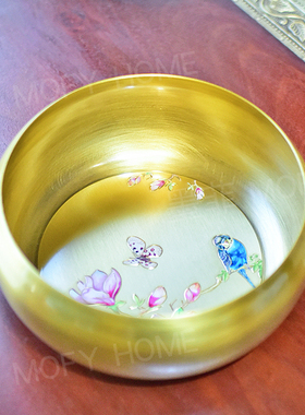 黄铜茶洗杯洗大号笔洗