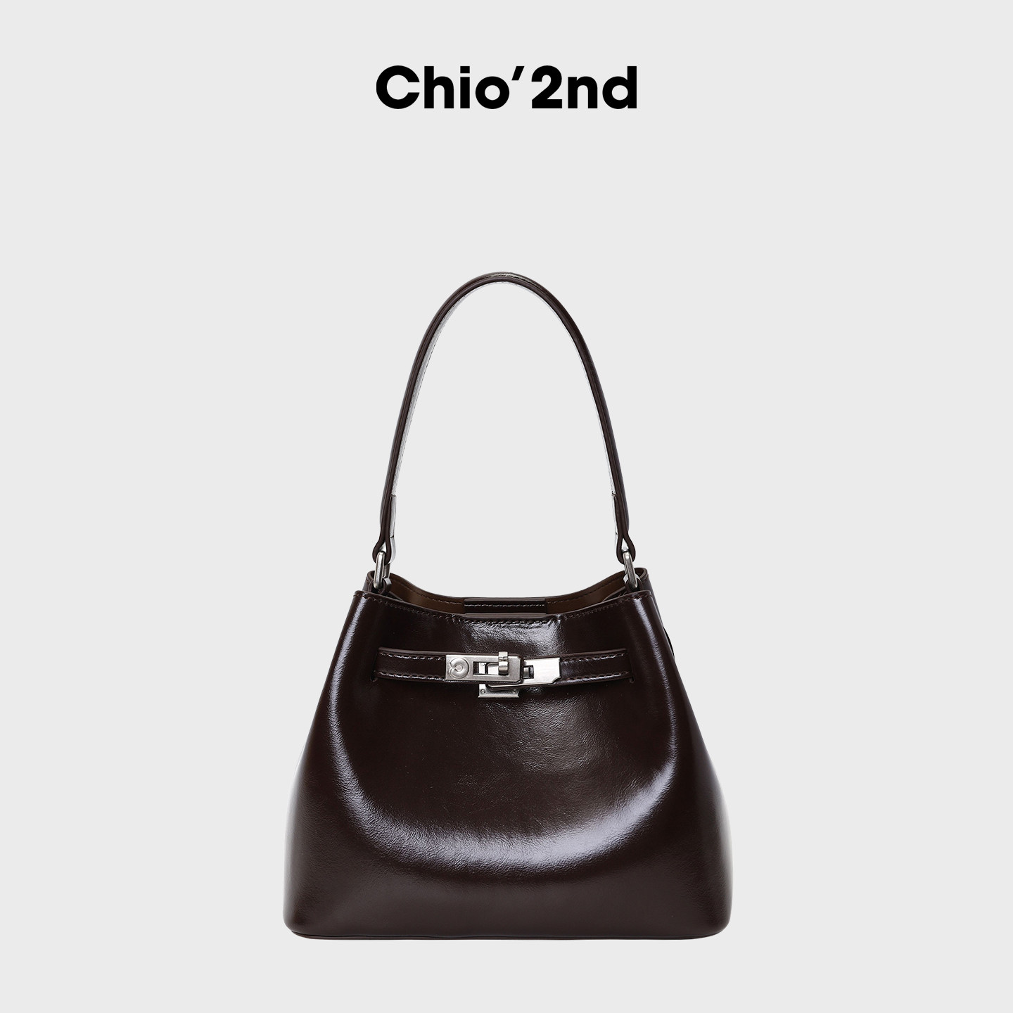 南风Chio2nd 塞纳漫游水桶包包女款高级感通勤亮面手提单肩斜挎包,淘宝优惠券,粉丝福利购,淘宝优惠卷