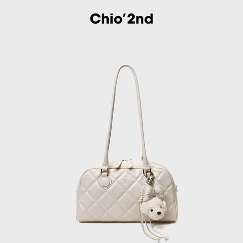 南风Chio2nd 花季时刻腋下包包女士2026新款菱格波士顿通勤单肩包 - 图3