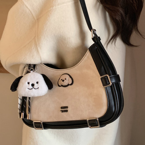 南风Chio2nd 面包小狗 摩登轨迹托特包包女高级感单肩斜挎腋下包 - 图1