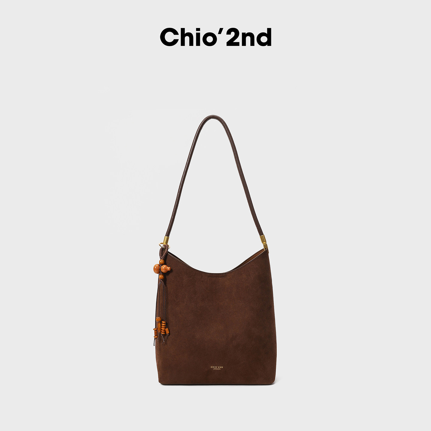 南风Chio2nd 焦糖暖枫水桶包复古麂皮高级小众不撞款包包女单肩包,淘宝优惠券,粉丝福利购,淘宝优惠卷