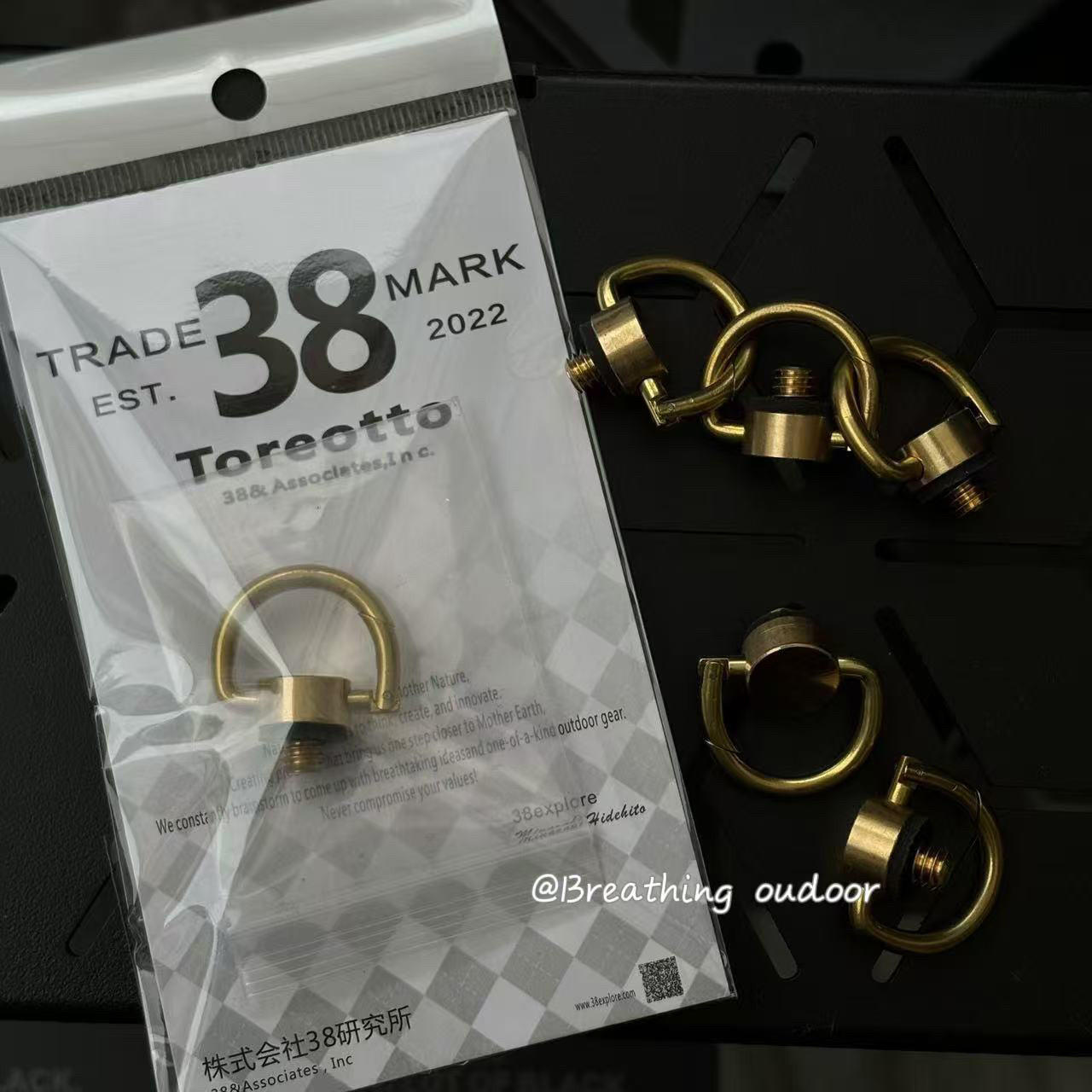 户外露营配件新款黄铜38灯D扣Dsnap38露营灯1/4螺纹通用开口环,淘宝优惠券,粉丝福利购,淘宝优惠卷