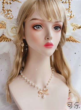 日常百搭风欧式白色珍珠花嫁项链