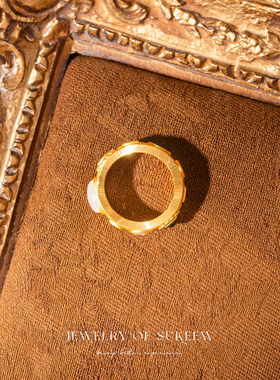 新中式优雅蛋石轻奢高级感戒指女