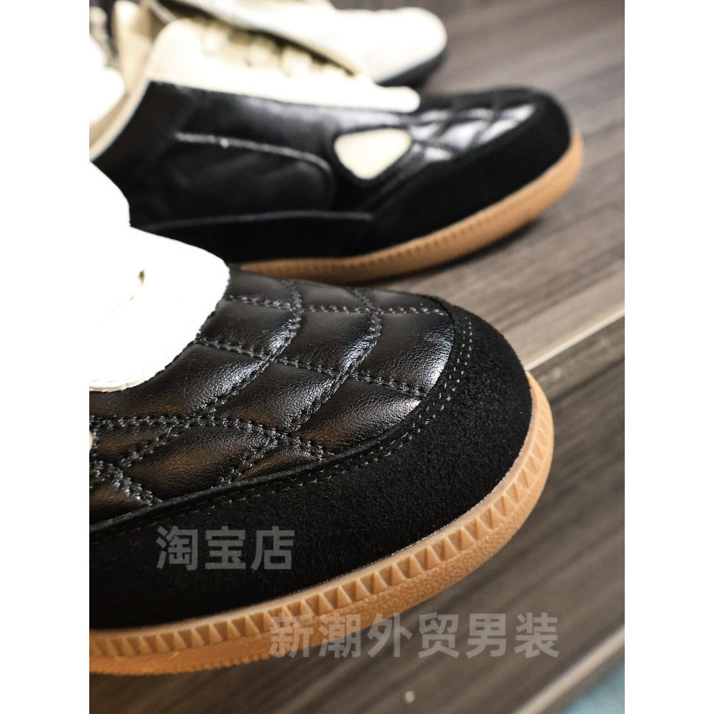 油蜡小香风！高丝光牛反绒！秋冬男士菱形格休闲运动鞋平底德训鞋,淘宝优惠券,粉丝福利购,淘宝优惠卷